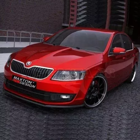 Μπροστινό Spoiler Για Skoda Octavia 3 (5E) 13-20 Glossy Black Maxton Design 1 Τεμάχιο 