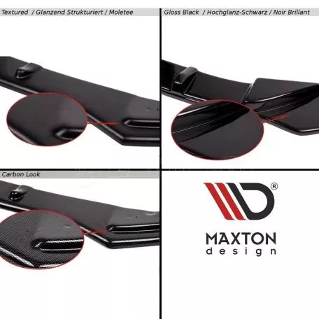 Μπροστινό Spoiler Για Skoda Octavia 3 (5E) 13-20 Glossy Black Maxton Design 1 Τεμάχιο 