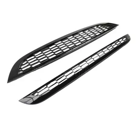 Μάσκα Για Mini Cooper 01-06 R50 / R53 Κυψελωτή Γυαλιστερή Μαύρη 2 Τεμάχια 