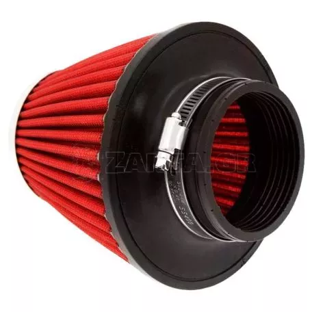 Φιλτροχοάνη Αυτοκινήτου Διπλής Ροής Universal 160x155mm Φ77mm Με 3 Αντάπτορες Φ60/63/70mm Κόκκινη 
