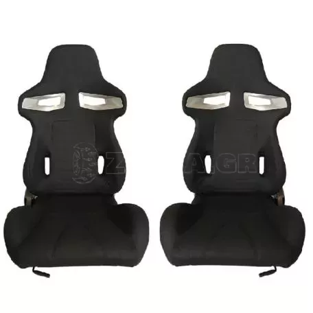 Καθίσματα Bucket GT-Sport Ύφασμα Μαύρο Ζευγάρι 2 Τεμαχίων 