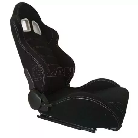 Καθίσματα Bucket Apollo Sport Ύφασμα Μαύρο Με Άσπρες Ραφές Ζευγάρι 2 Τεμαχίων 