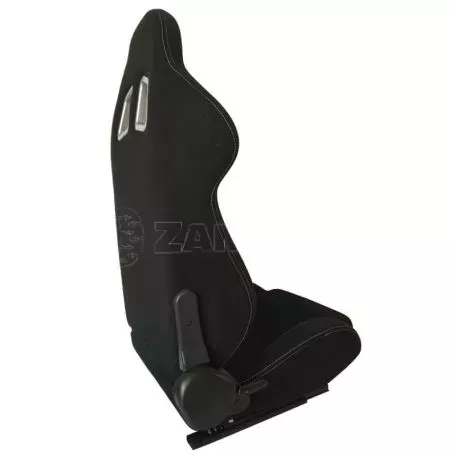 Καθίσματα Bucket Apollo Sport Ύφασμα Μαύρο Με Άσπρες Ραφές Ζευγάρι 2 Τεμαχίων 