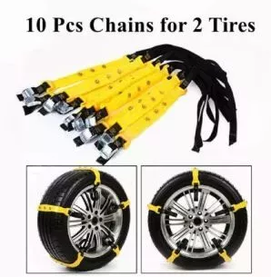 Πλαστικές αλυσίδες  χιονιού για 14", 15", 16", 17", 18" ζάντες - σετ 10τμχ. για δύο τροχούς 
