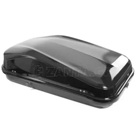 Μπαγκαζιέρα οροφής Junior Easy 132x78x36cm με μονόπλευρο άνοιγμα και κλειδί, 320 λίτρα - μαύρη γυαλιστερή 