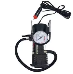 Κομπρεσέρ αέρος αυτοκινήτου 12V, 120W, 10A με μανόμετρο και αντάπτορα αναπτήρα με 3 αντάπτορες - 1 τμχ. 