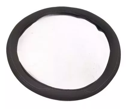 Κάλυμμα τιμονιού από οικολογικό δέρμα 39 cm - Simple - γκρι χρώμα -1 τμχ.