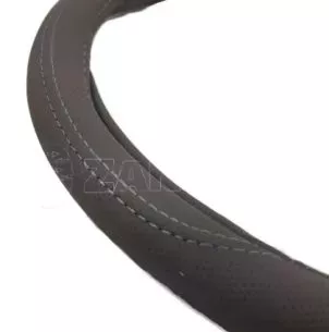 Κάλυμμα τιμονιού από οικολογικό δέρμα 39 cm - Simple - γκρι χρώμα -1 τμχ. 