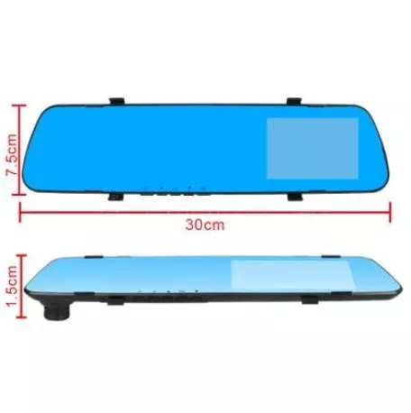 Βίντεο καταγραφέας DVR 1080 FULL HD με 4" LCD οθόνη στον καθρέφτη με κάμερα οπισθοπορείας και καταγραφή 
