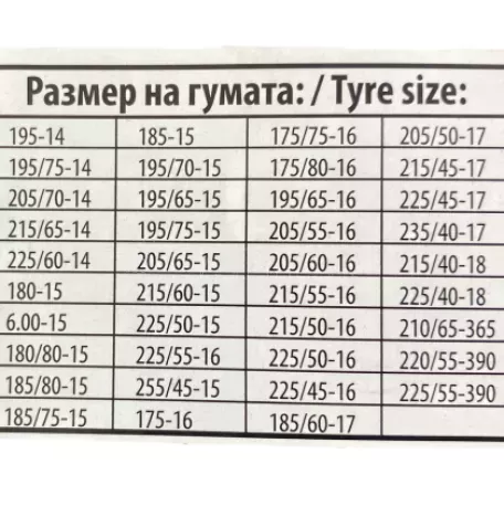 Αντιολισθητικές αλυσίδες (μέγεθος 90) για 14", 15", 16", 17", 18"' ζάντες - σετ 2τμχ. 
