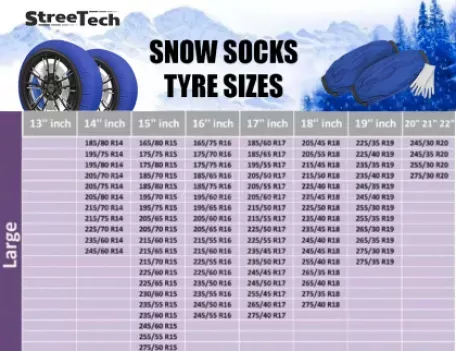 Χιονοκουβέρτες Streetech - μπλε χρώμα - μέγεθος L - σετ 2τμχ. 