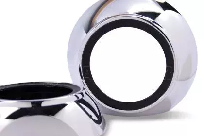 Καπάκι για προτζέκτορες Morimoto Mini 2.5'' - ημικύκλιο D=13 cm (κατάλληλα για Audi) - χρωμίου με μαύρο 