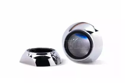 Καπάκι για προτζέκτορες Morimoto Mini 2.5'' - ημικύκλιο D=13 cm (κατάλληλα για Audi) - χρωμίου με μαύρο 