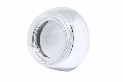 Καπάκι για προτζέκτορες Morimoto Mini 2.5'' - ημικύκλιο D=13 cm - χρωμίου με χώρο για angel eyes 