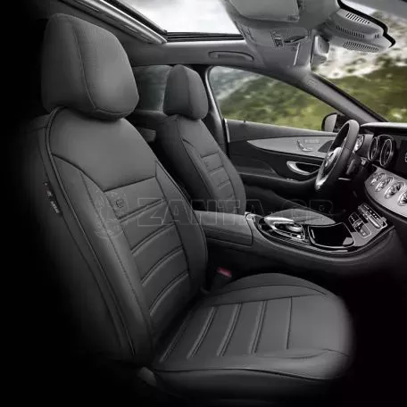 Καλύμματα Αυτοκινήτου Otom Premium Design Universal Full Δερματίνη Σετ Εμπρός / Πίσω 11 Τεμαχίων Μαύρο PRM-101 