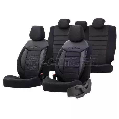 Καλύμματα Αυτοκινήτου Otom Comfortline Design Universal Sued / Rachel / Δερματίνη Σετ Εμπρός / Πίσω 11 Τεμαχίων Μαύρο CMF-209 