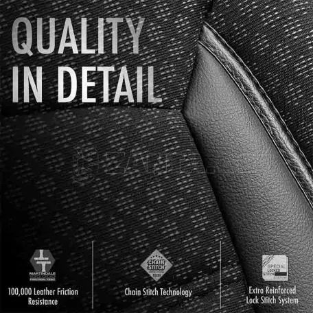 Καλύμματα Αυτοκινήτου Otom Sport Plus Design Universal Βαμβακερό Ύφασμα / Rachel / Δερματίνη Σετ Εμπρός / Πίσω 11 Τεμαχίων Μαύρο SPTPLS-101 