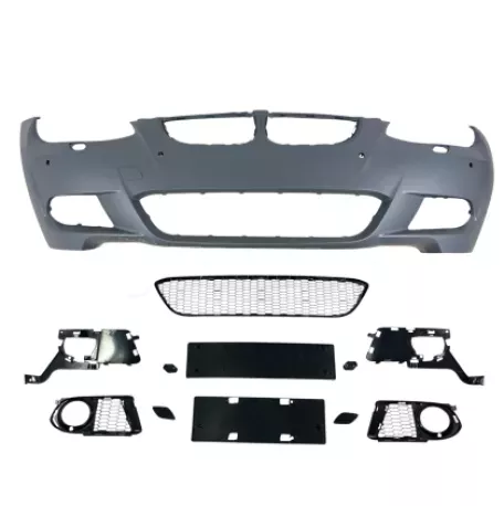 Προφυλακτήρας εμπρός για BMW E92 (2006-2009) M pack design με ανοίγματα parktronic και πιτσιλίθρες 