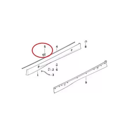 Κλίπ Κούμπωμα Πλαστικό Μασπιέ Για Bmw 3 E36 90-99 M-Tech 51712234032 1 Τεμάχιο 