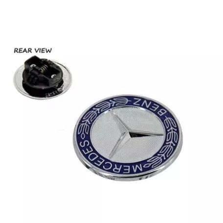 Σήμα Τάπα Καπό Mercedes-Benz Γνήσιο A2048170616 / A2128170316 57mm Μπλε 