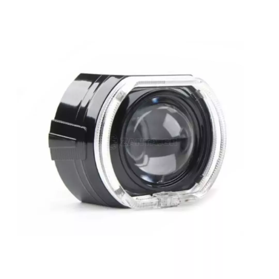 Καπάκι Για Προτζέκτορα 2.5" & 3.0" Bmw M4 Look 4D Με Led Angel Eyes Μαύρο 1 Τεμάχιο