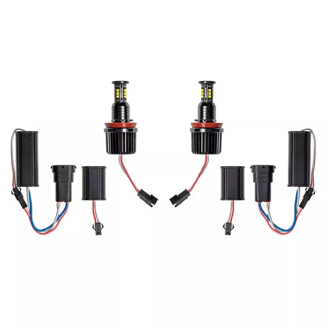 Λάμπες Led Για Angel Eyes Bmw 3 E90 / E92 / 5 E60 / X5 E70 / X6 E71 H8 120W Canbus Λευκές 2 Τεμάχια