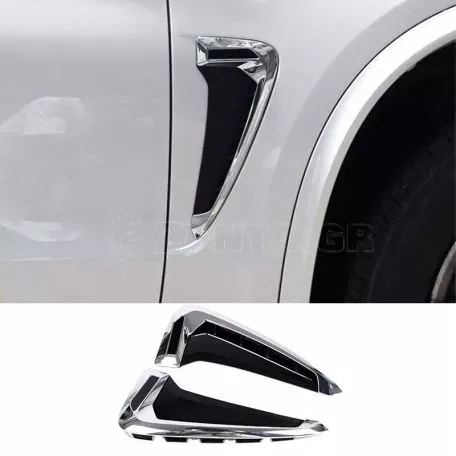 Αεραγωγοί Φτερών Για Bmw X5 F15 13-18 M-Look Χρώμιο / Μαύρο 2 pcs 