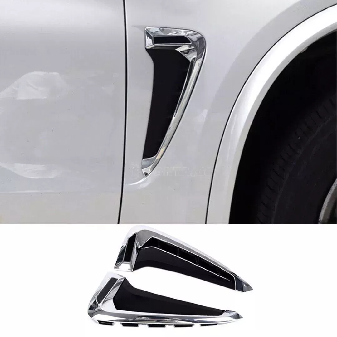 Αεραγωγοί Φτερών Για Bmw X5 F15 13-18 M-Look Χρώμιο / Μαύρο 2 pcs
