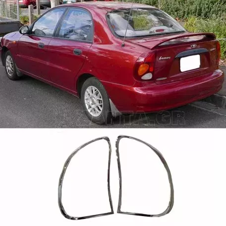Μασκάκια Πισινών Φαναριών Χρωμίου Για Daewoo Lanos Sedan 02-08 2 Τεμάχια 