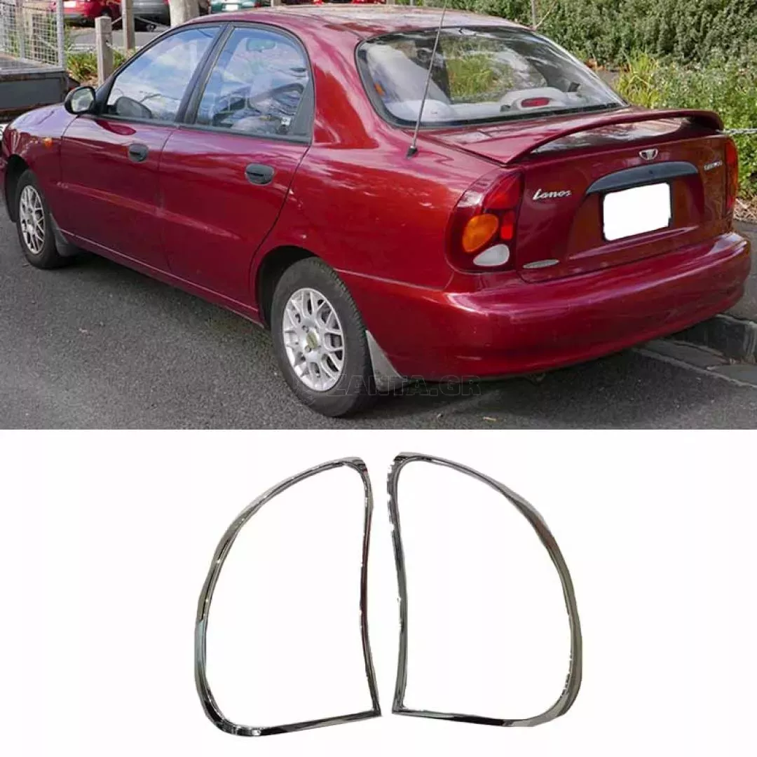 Μασκάκια Πισινών Φαναριών Χρωμίου Για Daewoo Lanos Sedan 02-08 2 Τεμάχια