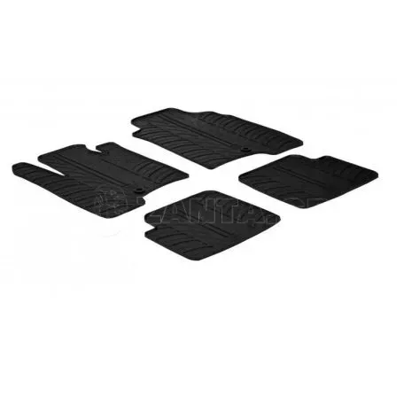 Πατάκια Αυτοκινήτου Gledring 0144 Fiat Panda 2012-2014 Μαύρο 4 Τεμάχια 