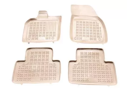 Λαστιχένια πατάκια Rezaw Plast για VOLVO V50 (2004-2012) - τύπου σκαφάκι - μπεζ - 4τμχ. 