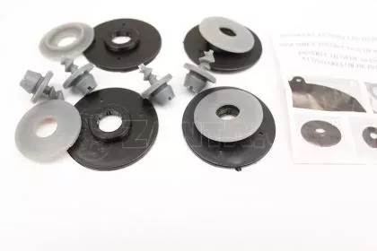Λαστιχένια πατάκια Rezaw Plast για VW Golf 5 / 6 / VW Jetta / Seat Leon (2004-2012) / VW Scirocco / Skoda Octavia 2 (2004-2013) - τύπου σκαφάκι - γκρι - 4τμχ. 