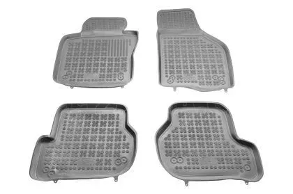 Λαστιχένια πατάκια Rezaw Plast για VW Golf 5 / 6 / VW Jetta / Seat Leon (2004-2012) / VW Scirocco / Skoda Octavia 2 (2004-2013) - τύπου σκαφάκι - γκρι - 4τμχ. 