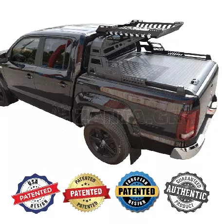 ΚΑΠΑΚΙ ΚΑΡΟΤΣΑΣ ΡΟΛΟ ΑΛΟΥΜΙΝΙΟΥ ΜΕ PREMIUM ROLL-BAR ΜΕ ΚΑΛΑΘΙ TEK 2 MAX 9080 ROLL+RB 430BAS VW AMAROK 2010+ & 2017+ 