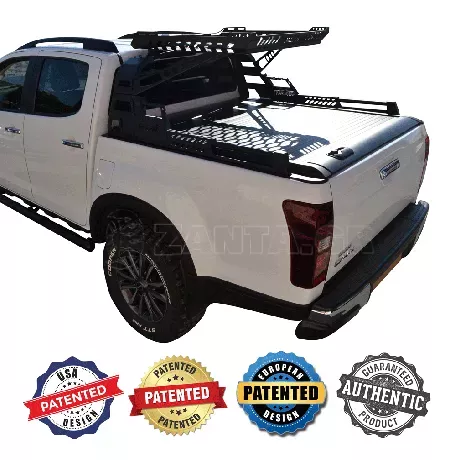ΚΑΠΑΚΙ ΚΑΡΟΤΣΑΣ ΡΟΛΟ ΑΛΟΥΜΙΝΙΟΥ ΜΕ PREMIUM ROLL-BAR ΜΕ ΚΑΛΑΘΙ TEK 2 MAX 9080 ROLL+RB 430BAS ISUZU D-MAX 2012+ & 2016+ 