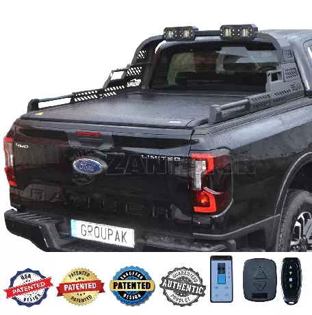 SMART ΡΟΛΟ ΑΛΟΥΜΙΝΙΟΥ ΗΛΕΚΤΡΙΚΟ ΜΕ PREMIUM LED ROLL-BAR SMART 2-7000 E-ROLL+RB 430LED FORD RANGER 2023+ XL/XLT/LIMITED 