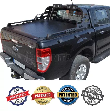 ΚΑΠΑΚΙ ΚΑΡΟΤΣΑΣ ΡΟΛΟ ΑΛΟΥΜΙΝΙΟΥ ΜΕ PREMIUM LED ROLL-BAR TEK 2 MAX 9080 ROLL+RB 430LED FORD RANGER (XL-XLT) T6  2012+, T7 2017+ &T8 2020+ 