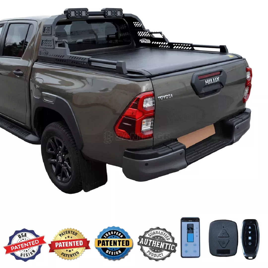 SMART ΡΟΛΟ ΑΛΟΥΜΙΝΙΟΥ ΗΛΕΚΤΡΙΚΟ ΜΕ PREMIUM LED ROLL-BAR SMART 2-7000 E-ROLL+RB 430LED TOYOTA HILUX REVO 2016+ & HILUX 2021+