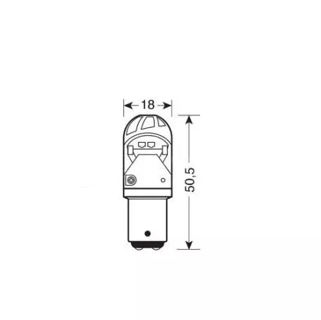 Lampa P21/5W 10-28V BAY15d MEGA-LED 300LM ΔΙΑΘΛΑΣΗΣ ΛΕΥΚΟ (ΔΙΠΟΛΙΚΟ) BLISTER 1ΤΕΜ. L5789.3 