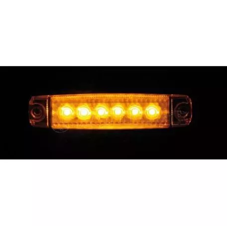 Lampa ΦΩΣ ΟΓΚΟΥ 6LED ΠΟΡΤΟΚΑΛΙ 12/24V 96mm ΑΔΙΑΒΡΟΧΟ 1ΤΕΜ. L9700.9 
