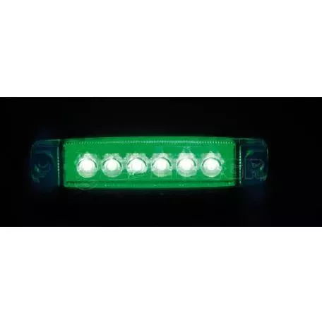 Lampa ΦΩΣ ΟΓΚΟΥ 6LED ΠΡΑΣΙΝΟ 12/24V 96mm ΑΔΙΑΒΡΟΧΟ 1ΤΕΜ. L9701.0 