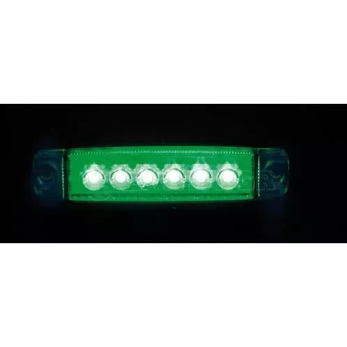 Lampa ΦΩΣ ΟΓΚΟΥ 6LED ΠΡΑΣΙΝΟ 12/24V 96mm ΑΔΙΑΒΡΟΧΟ 1ΤΕΜ. L9701.0