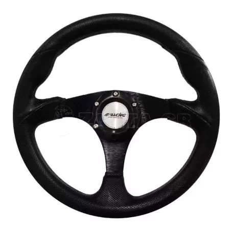 Simoni Racing ΤΙΜΟΝΙ BARCHETTA EVO - ΜΑΥΡΟ ΟΙΚΟΛΟΓΙΚΟ ΔΕΡΜΑ 320mm SRBPU320N 