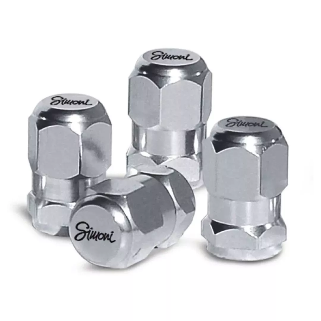 Simoni Racing ΚΑΠΑΚΙΑ ΒΑΛΒΙΔΩΝ EXAGONAL ΧΡΩΜΙΟ 4ΤΕΜ. SRCAPS/5W
