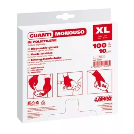 Lampa ΓΑΝΤΙΑ ΜΙΑΣ ΧΡΗΣΗΣ JOLLY 100ΤΕΜ. 7140.3-LB-LM 