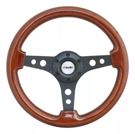 Simoni Racing ΤΙΜΟΝΙ ΤΑΜΒΑΥ ΤΡΙΛΑΜΟ ΞΥΛΙΝΟ/ΜΑΥΡΟ ΔΙΑΜΕΤΡΟΥ 330mm & ΠΑΧΟΥΣ 95mm SRTAM 