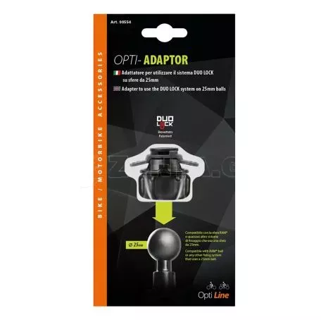 Optiline Ανταλλακτικός Αντάπτορας Adaptor 25 mm της σειράς Optiline, συμβατός με Βάσεις Στήριξης Κινητού RAM ® ή Βάσεις Στήριξης Κινητού με μπίλια 25 mm και Θήκες ή Αντάπτορες Κινη 