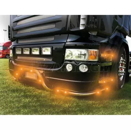 Lampa ΦΩΣ ΟΓΚΟΥ ΦΟΡΤΗΓΟΥ 24V 3 LED 80x22mm ΠΟΡΤΟΚΑΛΙ - 1 ΤΕΜ. L9700.6 