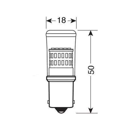 Lampa P21W 12-28V BA15s MEGA-LED48 6.500K 370lm ΔΙΑΘΛΑΣΗΣ (ΜΟΝΟΠΟΛΙΚΟ) BLISTER 1 ΤΕΜ. L5792.4 